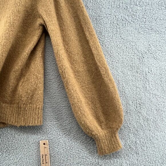 DESIGNERS REMIX Caress Sleeve Sweater Tan Wool Blend Alpaca Size Small - Picture 7 of 11